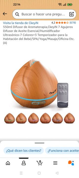 Difusor Aromaterapia CkeyiN 550ml Humidificador