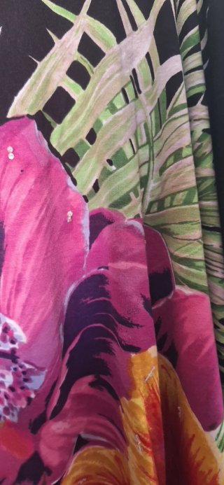 Maxi T-shirt estiva floreale taglia unica