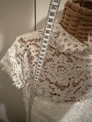 Abito lungo pizzo bianco