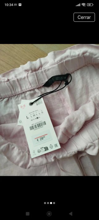 Bermudas de lino rosas