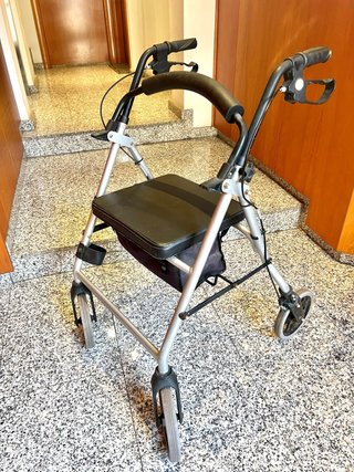 ANDADOR  PERSONA MAYOR, cuatro ruedas grandes,