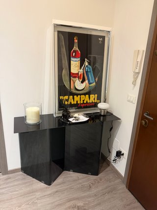 Mueble de entrada cristal negro