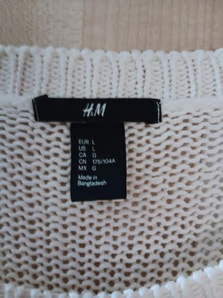 Jersey H&M - Blanco roto- Manga 3/4