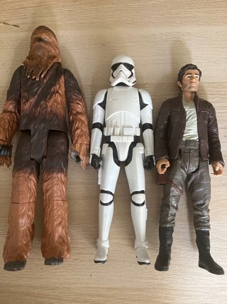 Muñecos Star Wars Chewbacca, Stormtrooper, Han Sol