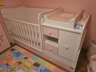 Cuna convertible en cama