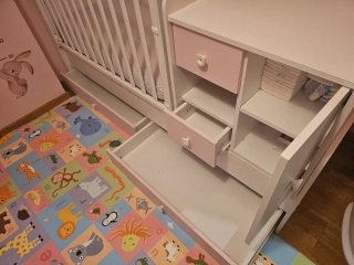 Cuna convertible en cama