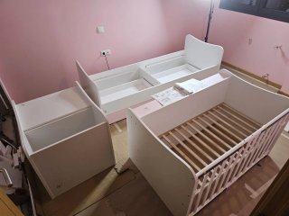 Cuna convertible en cama