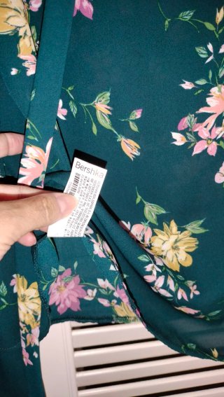 Camisa elegante floral verde