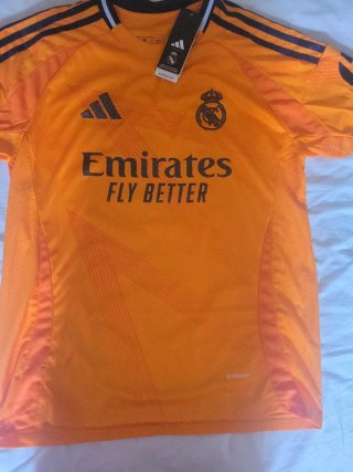Camiseta Real Madrid Adidas Naranja Talla M