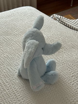 Peluche Elefante Azul con Etiquetas