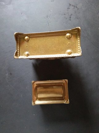 Juego Escritorio Bronce Flor Giraso