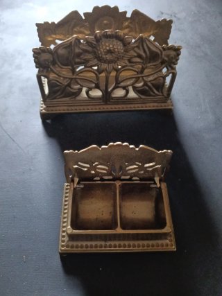 Juego Escritorio Bronce Flor Giraso