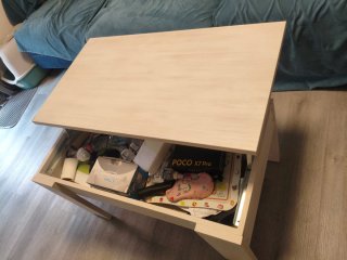 Mesa NUEVA A MONTAR de centro madera blanca y gris