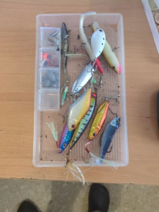 Señuelos y sedal para pesca spinning