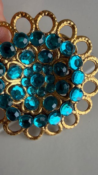 Orecchini Luminosi Blu e Oro