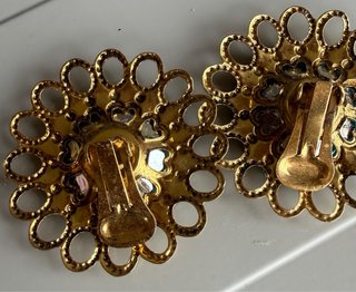 Orecchini Luminosi Blu e Oro