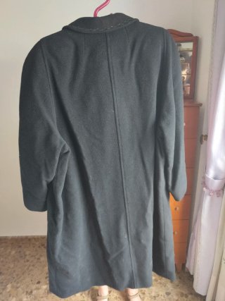 Abrigo negro 3/4 mujer paño y cashmere
