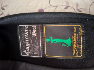 Abrigo negro 3/4 mujer paño y cashmere