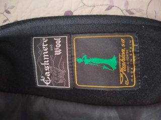 Abrigo negro 3/4 mujer paño y cashmere