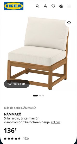 Sillón de jardín Ikea Applaro