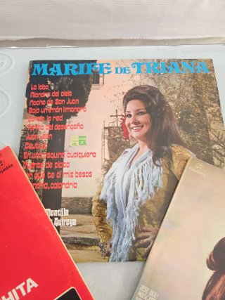 Lote 3 vinilos discos de copla