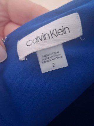 Vestido azul Klein Talla 2 Calvin Klein