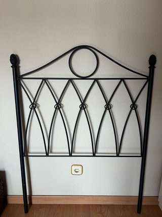 Cabezal Forja Cama 90cm Negro