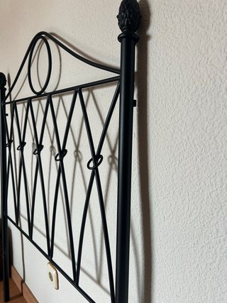 Cabezal Forja Cama 90cm Negro