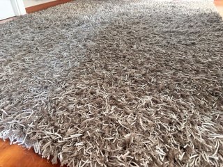 Alfombra Shaggy Marrón y Gris