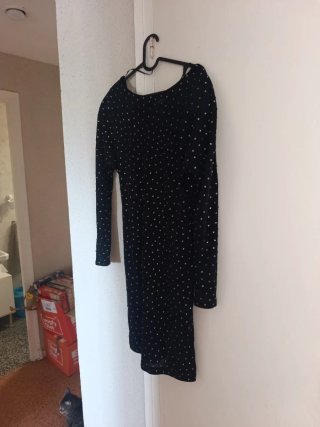 Vestido Jimmy Choo negro con pedrería