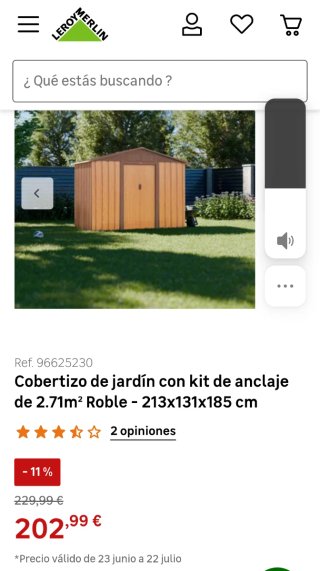 Caseta Jardín Metal Marrón