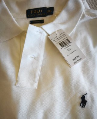 Polo Ralph Lauren XXL Blanco Custom Fit Nuevo