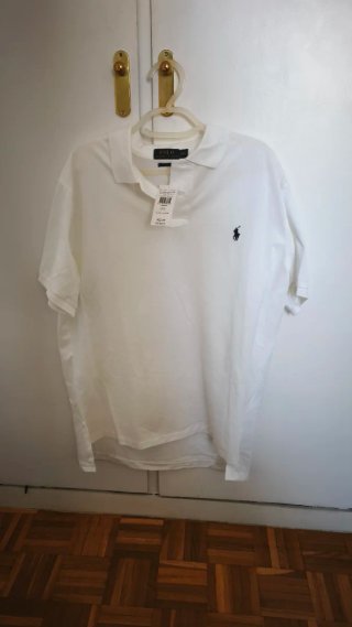 Polo Ralph Lauren XXL Blanco Custom Fit Nuevo