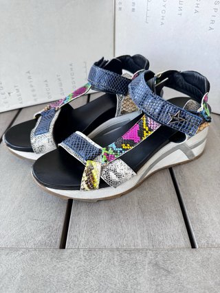 Sandalias de cuña Cetti Azul Multicolor