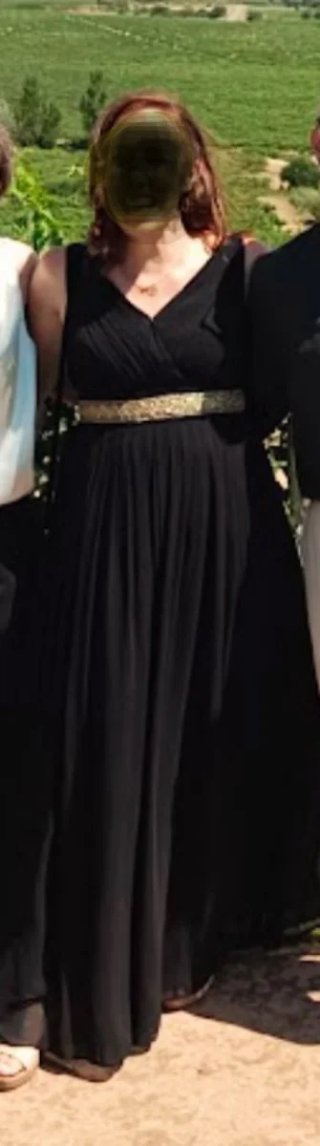 Vestido de fiesta negro largo
