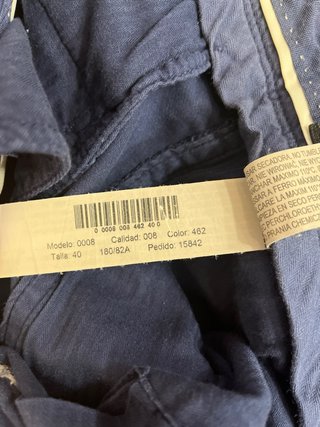 Pantalones de vestir azul hombre Talla 40