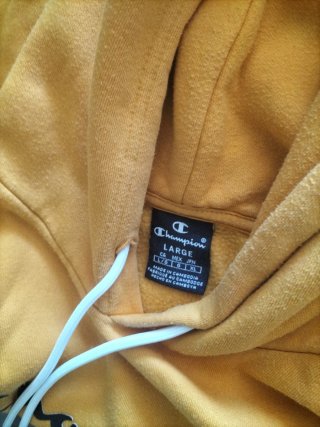 Sudadera Champion Amarilla con Capucha