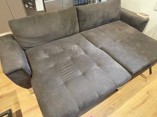 Sofá-cama chaise longue gris
