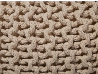 Pouf Beige Tessuto Beliani