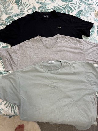 Lote 3 Camisetas Lacoste y Stone Island
