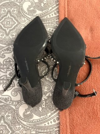 Tacones Bershka Y2K Denim Tachuelas