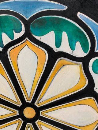 Cuadro Flor Óleo sobre lienzo
