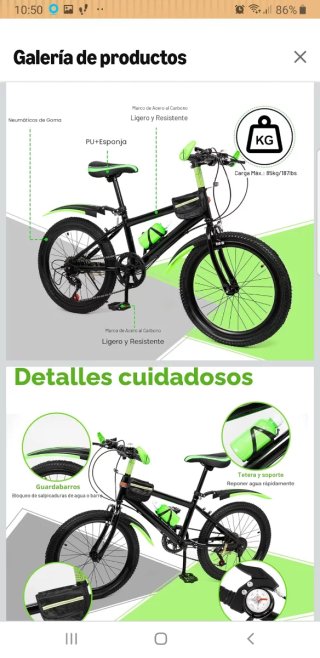 Bicicleta infantil 20 pulgadas nueva
