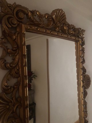 Espejo Grande Decorativo Dorado