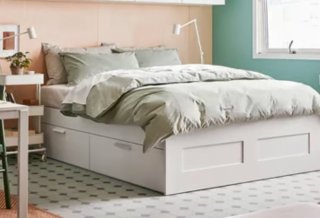 Cama BRIMNES 160x200 con almacenaje