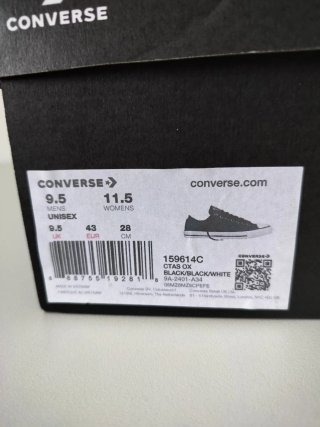 Converse All Star Unisex Negro Blanco