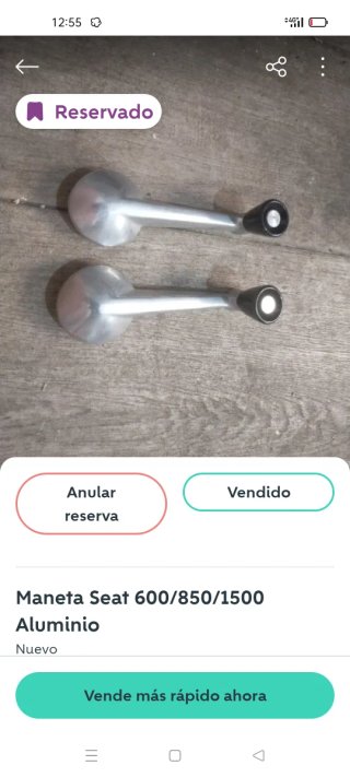 Juego de Manetas Seat 600/850/1500 Aluminio