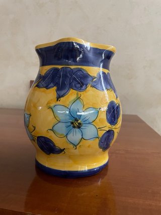 Boccale ceramica dipinto a mano fiori