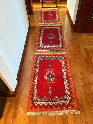 4 Alfombras pasilleras de lana. No hago envío.