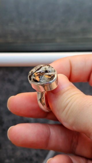 Anillo Astrofilita Piedra Natural